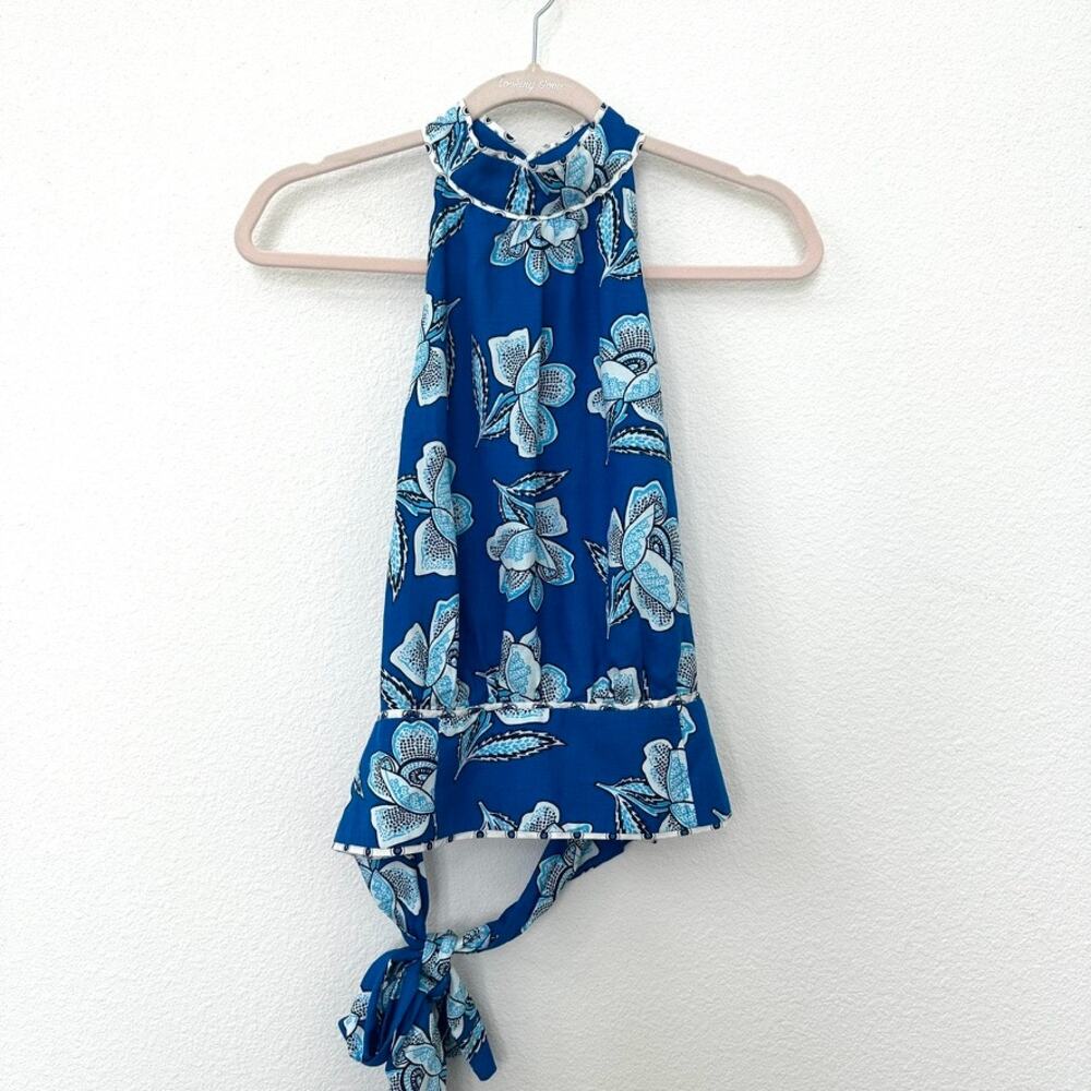 Anthropologie Maeve Alyssa Halter Top Sky Blue Size 12 Excellent Condition